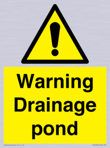 Warning Drainage pond